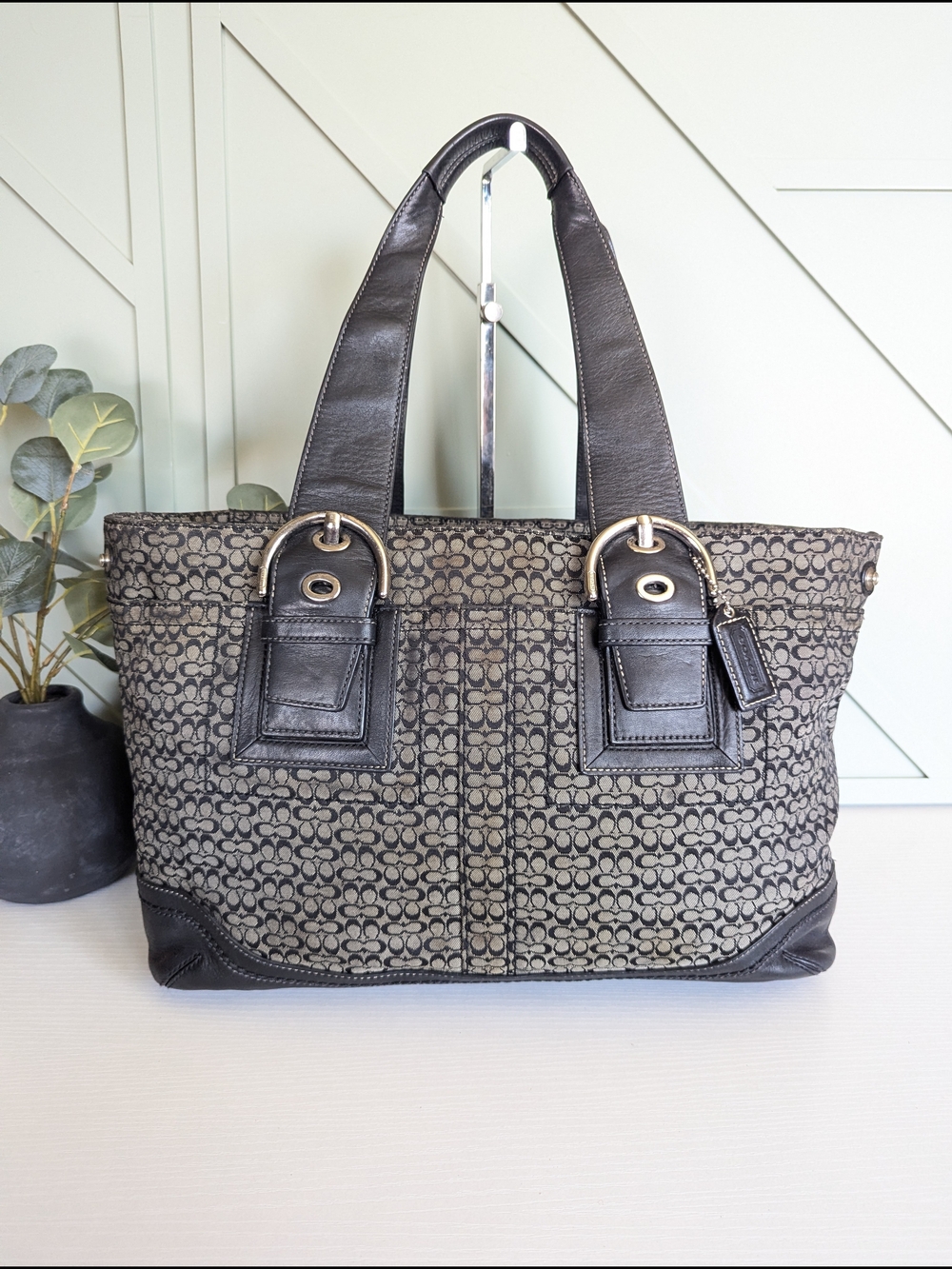 vintage Coach Soho Signature Mini C Satchel Tote